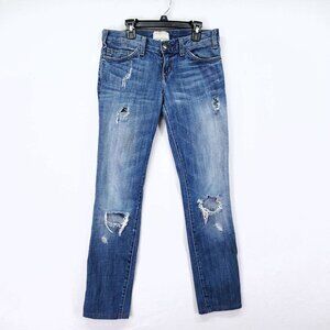 Current Elliott Jeans Womens Size 25-0 The Boyfriend Distressed Low Rise